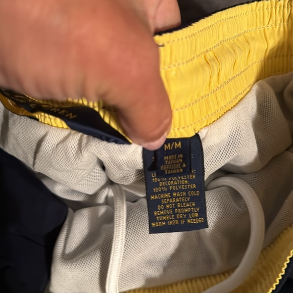 Polo by Ralph Lauren Navy and Yellow Swim Hybrids - Picture 2 of 3